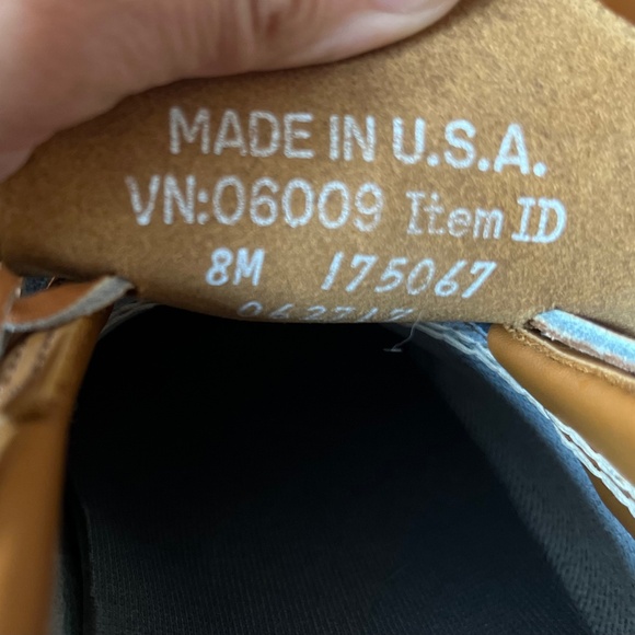 LL Bean Navy Blue Tan Mocs Mud Duck Boots - Picture 5 of 6